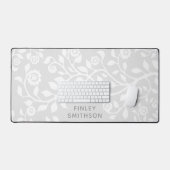 Gris Floral Fils Modèle Élégant Classé Élégant (Clavier et souris)