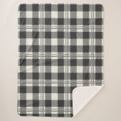 Gris Foncé Chaud De Buffle Blanc Plaid (Devant)
