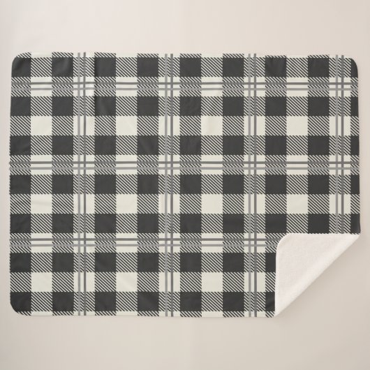 Gris Foncé Chaud De Buffle Blanc Plaid (Devant (Horizontal))