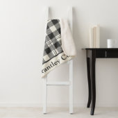 Gris Foncé Chaud De Buffle Blanc Plaid (En situation)