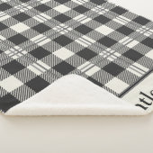 Gris Foncé Chaud De Buffle Blanc Plaid (3/4)