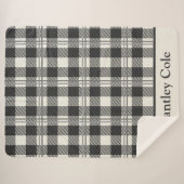 Gris Foncé Chaud De Buffle Blanc Plaid (Devant (Horizontal))