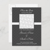 Gris foncé Enregistrer la carte postale Date (Devant / Derrière)