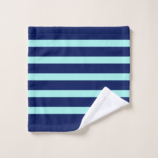 Gris foncé et clair Rayures Monogramme Serviette d (Gant de toilette)