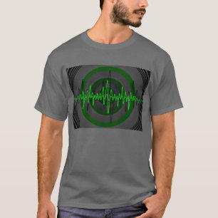 Gris foncé vert sain de T-shirt