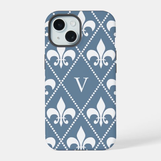 Gris Français Fleur de Lis avec monogramme (Verso)