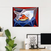 Gris - Fruit en Boek Poster (Thuiskantoor)