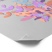 Gris "Gardez la paix dans votre coeur" Poster flor (Coin)