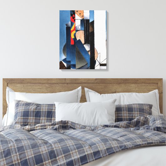 Gris - Gitaar, Canvas Afdruk (Insitu (Slaapkamer))