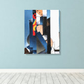 Gris - Gitaar, Canvas Afdruk (Insitu (Houten vloer))