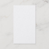 Gris Gras Texte Monogramme Carte de visite élégant (Dos)
