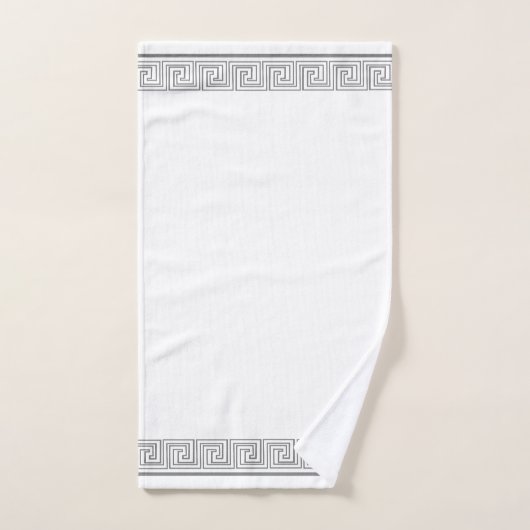 Gris Grecian Frieze Design (Serviette à main)