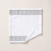 Gris Grecian Frieze Design (Gant de toilette)