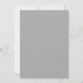 Gris Gris clair Faire-part de mariage simple (Dos)