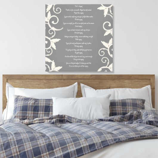 Gris Gris "Do It Anyway" Toile Enveloppé Imprimer (Insitu(Chambre))