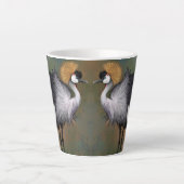 Gris Gris Grue Grue Oiseau Latte Mug (Devant)