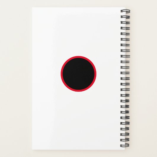 Gris Gris Rouge Cercle Noir Blanc avec Initiales (Dos)