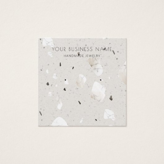 Gris Gris Terrazzo Elevage Cartes d'affichage (Devant)