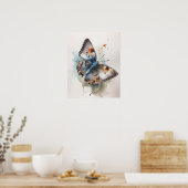 Gris Hairstreak Papillon Art Imprimer Poster (Cuisine)