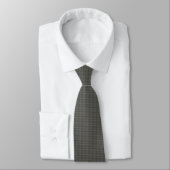 Gris Houndstooth Retro Design Cravate (Attaché)