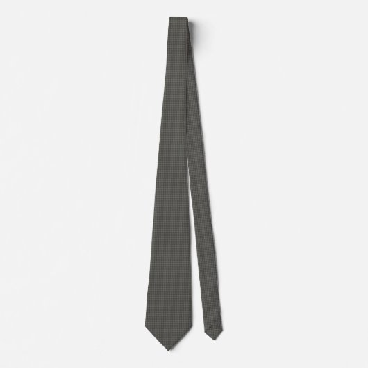 Gris Houndstooth Retro Design Cravate (Devant)