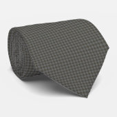 Gris Houndstooth Retro Design Cravate (Roulé)