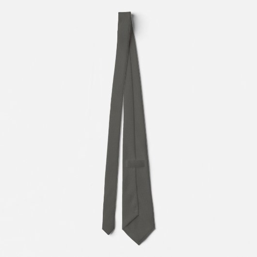 Gris Houndstooth Retro Design Cravate (Dos)