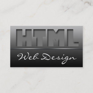 Gris HTML Web Design Carte de visite élégant