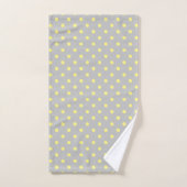Gris jaune à pois (Serviette à main)