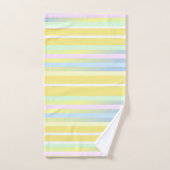 Gris Jaune, Bleu, Vert, Rose (Serviette à main)