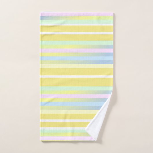 Gris Jaune, Bleu, Vert, Rose (Serviette à main)