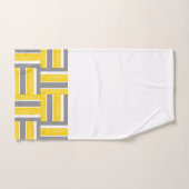 Gris Jaune Blocs Blancs Motif moderne (Serviette à main)