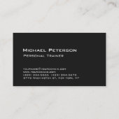 Gris Jaune Personnelle Entraîneur Carte de visite  (Dos)