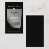 Gris joint note personnalisée carte de visite noir (Devant / Derrière)