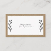 Gris, Kraft et Carte de visite rustique (Devant)