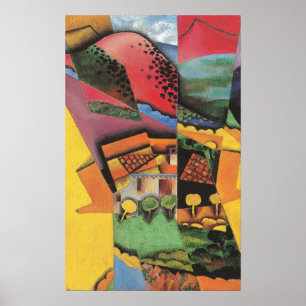 Gris - landschap op Ceret 1913 Poster