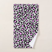 Gris léopard rose noir (Serviette à main)