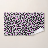 Gris léopard rose noir (Serviette à main)