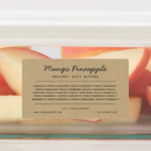 Gris Lignes de script Ingrédients Liste Étiquette (Apposé)