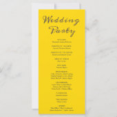 Gris Lune Phases Gold Wedding Programme (Dos)