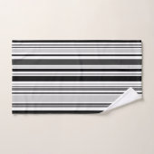 Gris mélangé moderne, noir, ensemble de serviette (Serviette à main)