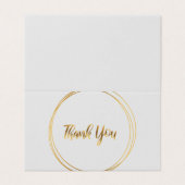 Gris merci Cartes avec cercles d'or (Outside Unfolded)