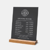 Gris minimaliste moderne | Heures d'ouverture de l (Angle)