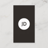 Gris minimaliste Monogramme Carte de visite procur (Devant)