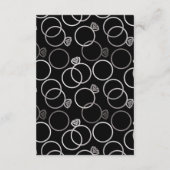 Gris Moderne Argent Anneaux Mariage RSVP Carte de  (Dos)