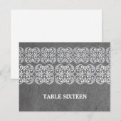 Gris moderne Bohème Numéro de table Carte postale (Devant / Derrière)