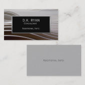 Gris moderne Carte de visite 2 (Devant / Derrière)