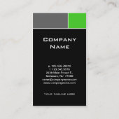 Gris moderne de vert de chaux de carte de visite (Dos)