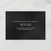 Gris moderne Gras Texte Chubby Carte de visite (Dos)