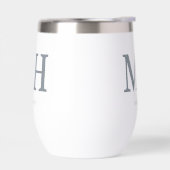 Gris Moderne Monogramme Bachelorée Fête d'honneur (Gauche)